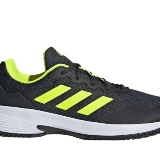 Adidas Gamecourt 2.0 Carbon Lucid Lemon Cloud White Tennis Shoe