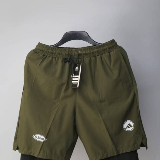 Adidas men's tennis short with pants (army green)