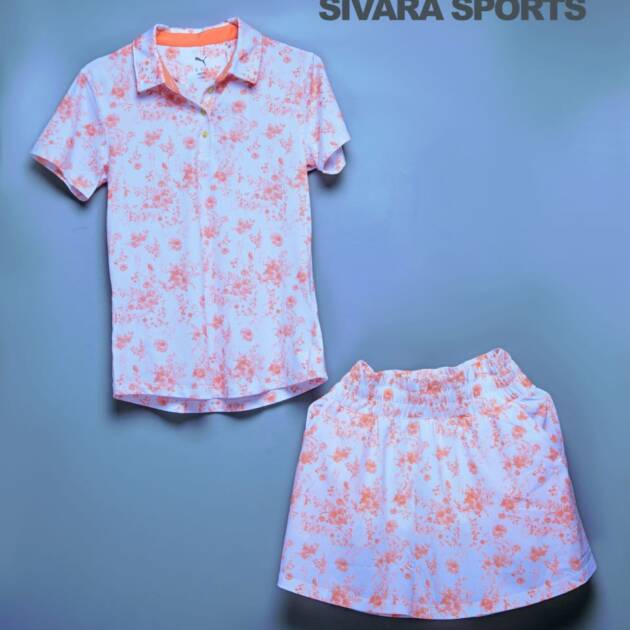 Puma Women's Cloudspun  polo and Skirt UP and down