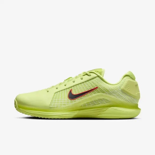 Nike Vapor 12 Hypersmash men's tennis shoes (light lemon twist with a red Swoosh)