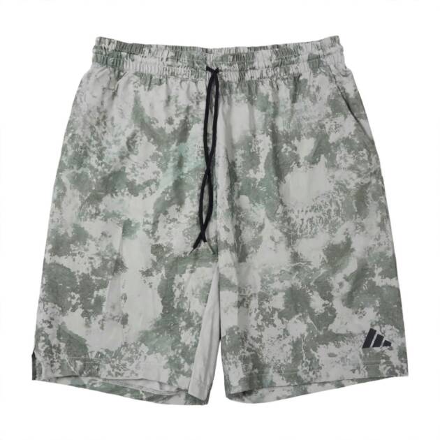Adidas Men's Pro Camo Print Tennis Shorts in Light Grey and Sage Green