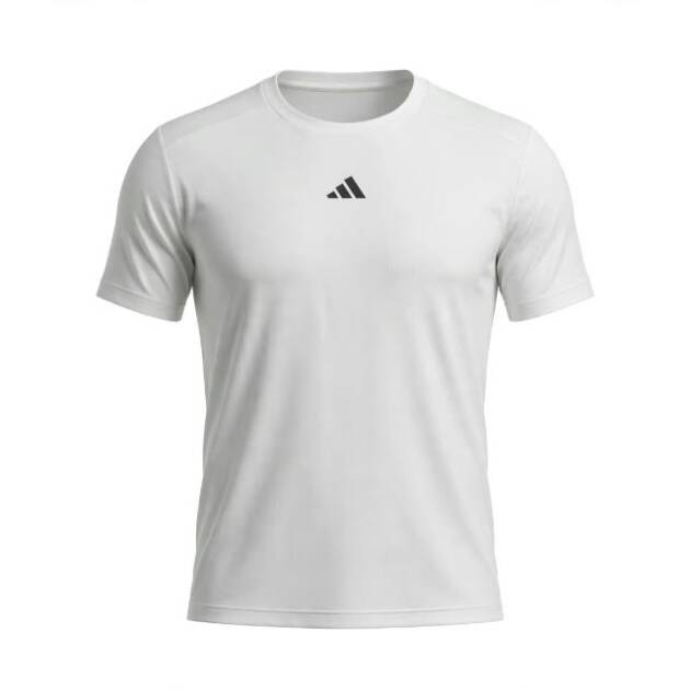 Adidas Men's Pro Center Badge Performance Tennis T-Shirt in White
