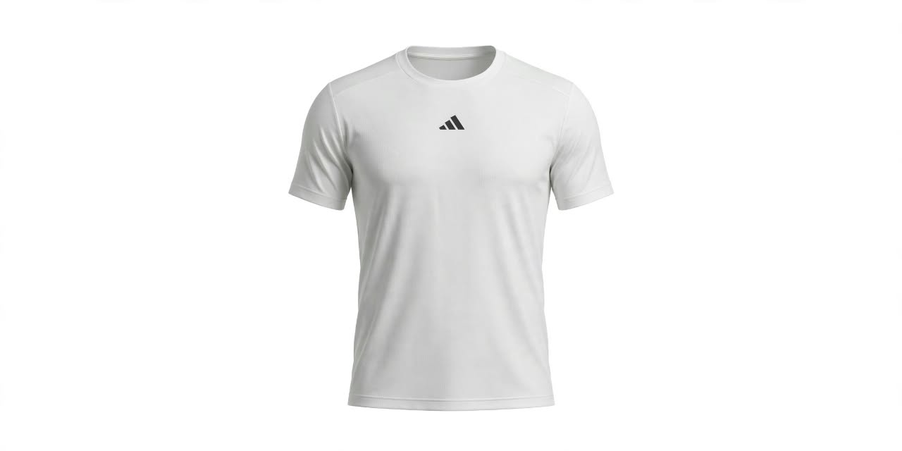 Adidas Men's Pro Center Badge Performance Tennis T-Shirt in White